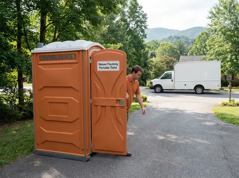 Deluxe Flushing Portable Toilet Rental in Asheville, NC